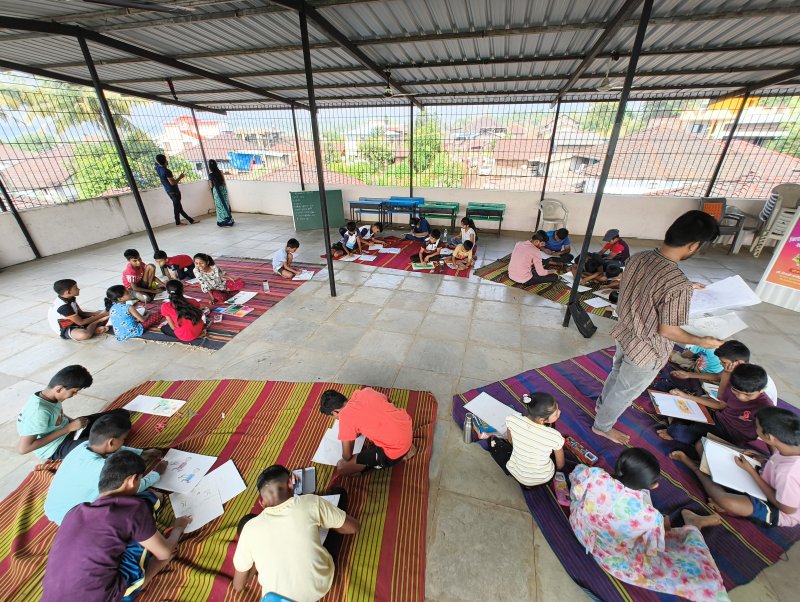 Children engaged in Kuumba activity